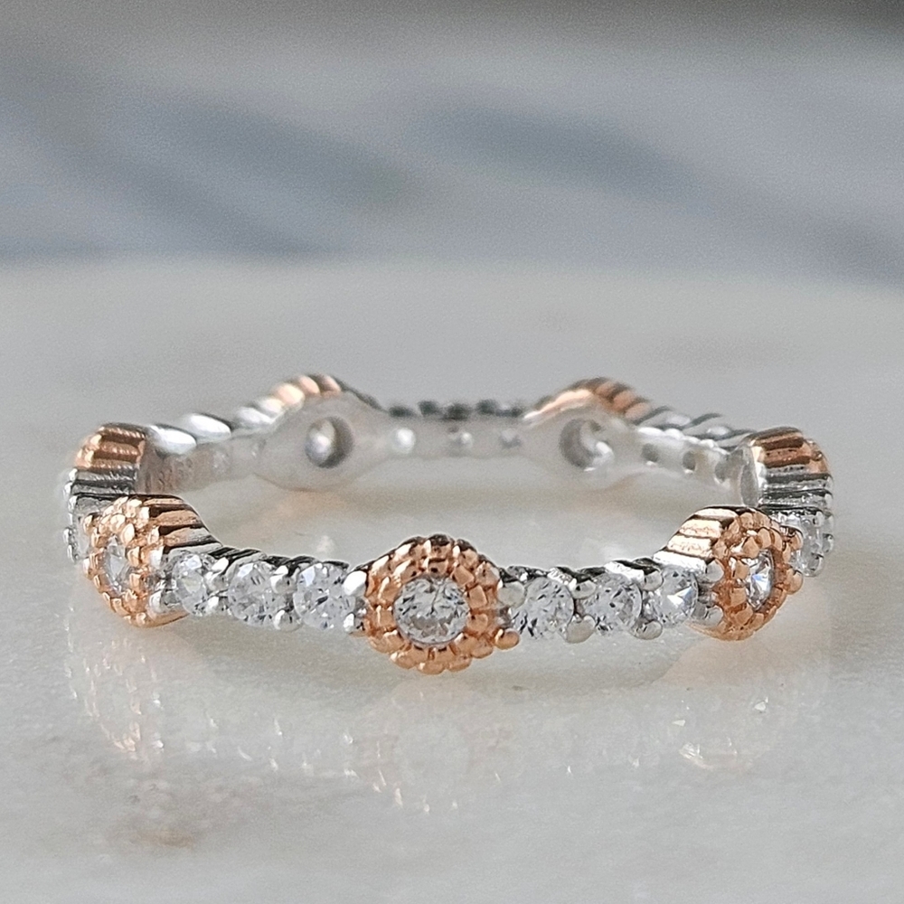 Stackable Eternity Ring, 925 Sterling Silver Bohemian